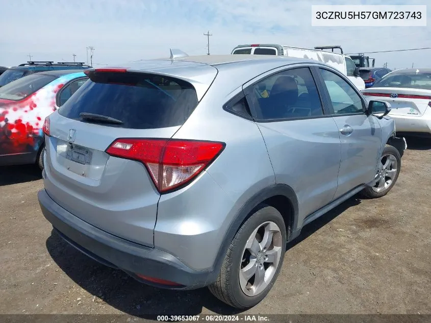 3CZRU5H57GM723743 2016 Honda Hr-V Ex