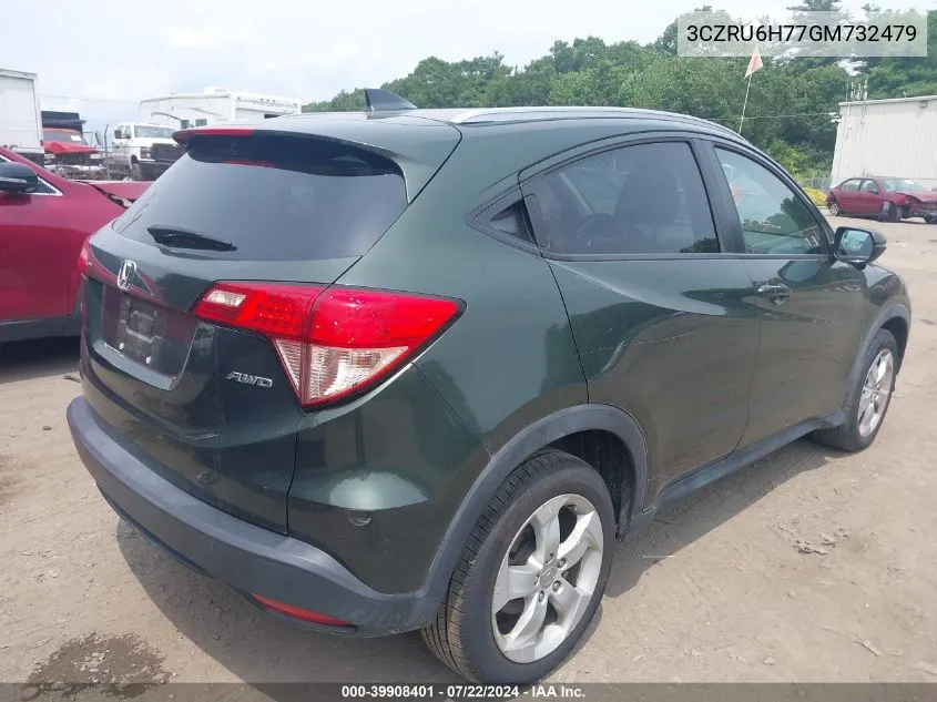 2016 Honda Hr-V Ex-L VIN: 3CZRU6H77GM732479 Lot: 39908401