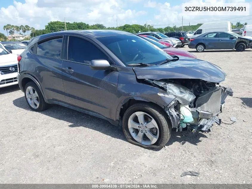 3CZRU5H30GM739491 2016 Honda Hr-V Lx