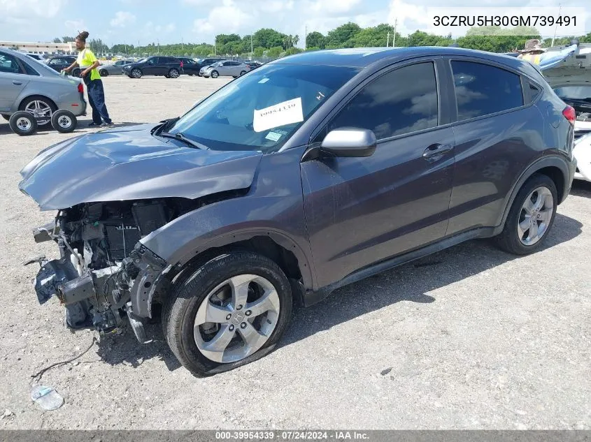 3CZRU5H30GM739491 2016 Honda Hr-V Lx