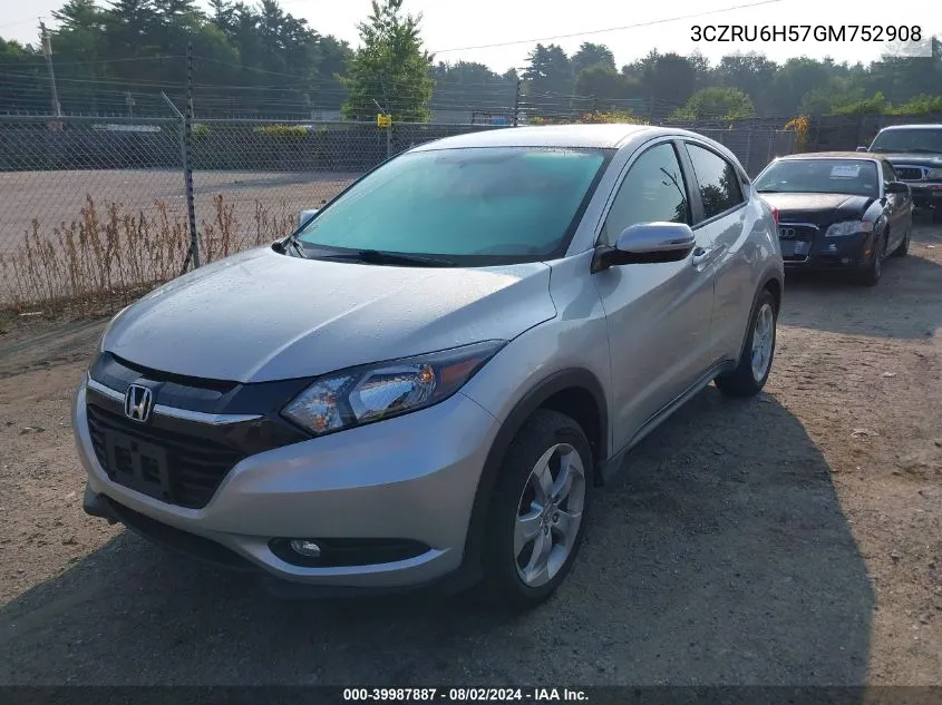 2016 Honda Hr-V Ex VIN: 3CZRU6H57GM752908 Lot: 39987887