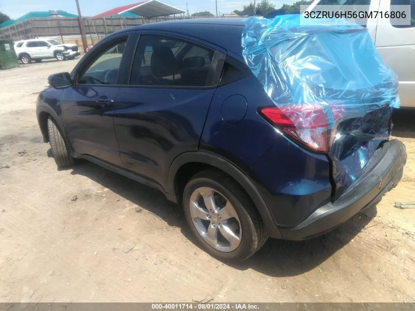 3CZRU6H56GM716806 2016 Honda Hr-V Ex