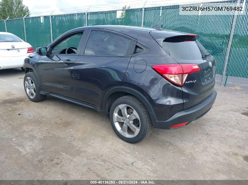 2016 Honda Hr-V Ex VIN: 3CZRU6H57GM769482 Lot: 40136293