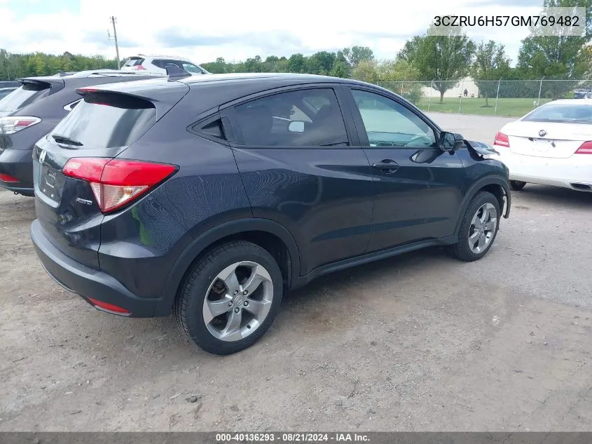 2016 Honda Hr-V Ex VIN: 3CZRU6H57GM769482 Lot: 40136293