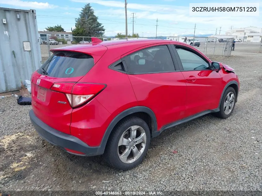 2016 Honda Hr-V Ex VIN: 3CZRU6H58GM751220 Lot: 40146863