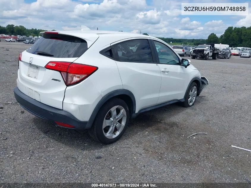 2016 Honda Hr-V Ex VIN: 3CZRU6H59GM748858 Lot: 40147571