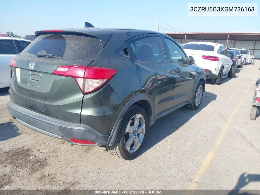 3CZRU5G3XGM736163 2016 Honda Hr-V Lx