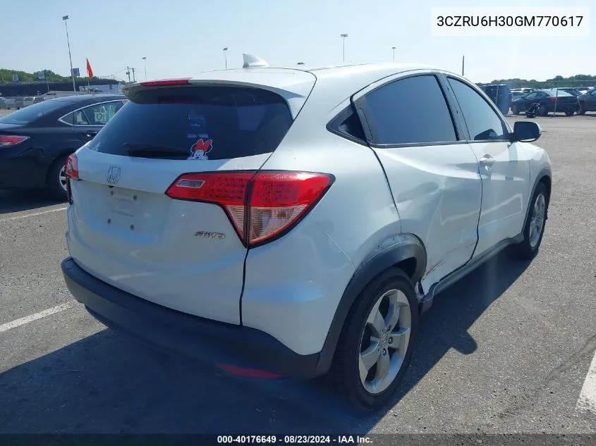 3CZRU6H30GM770617 2016 Honda Hr-V Lx