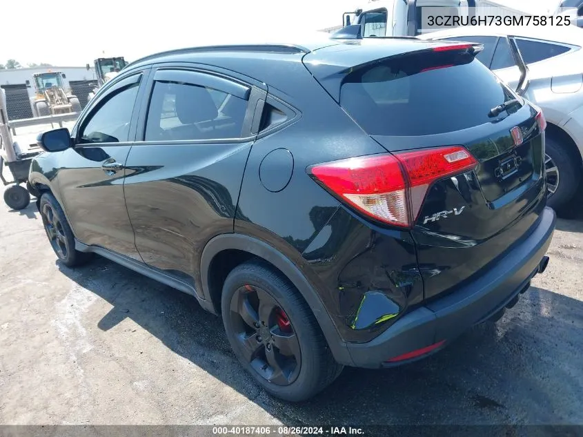 2016 Honda Hr-V Ex-L VIN: 3CZRU6H73GM758125 Lot: 40187406