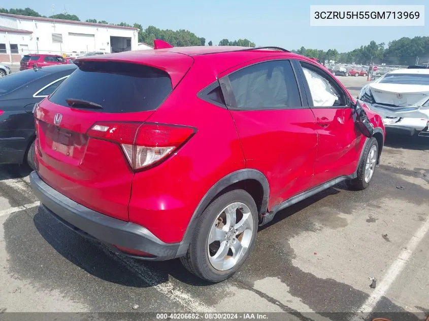 2016 Honda Hr-V Ex VIN: 3CZRU5H55GM713969 Lot: 40206652