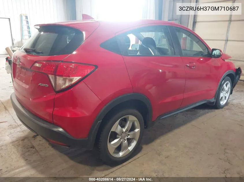 3CZRU6H37GM710687 2016 Honda Hr-V Lx