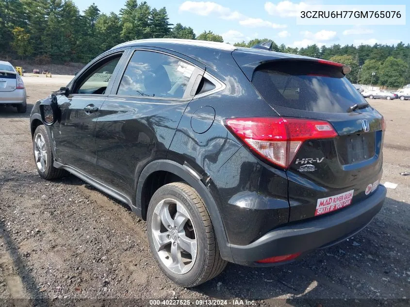 2016 Honda Hr-V Ex-L VIN: 3CZRU6H77GM765076 Lot: 40227525