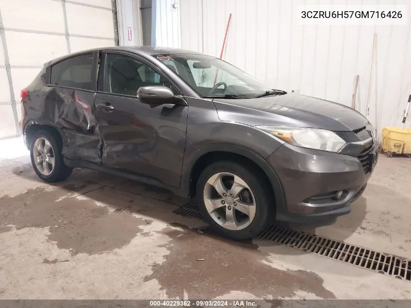 2016 Honda Hr-V Ex VIN: 3CZRU6H57GM716426 Lot: 40229362