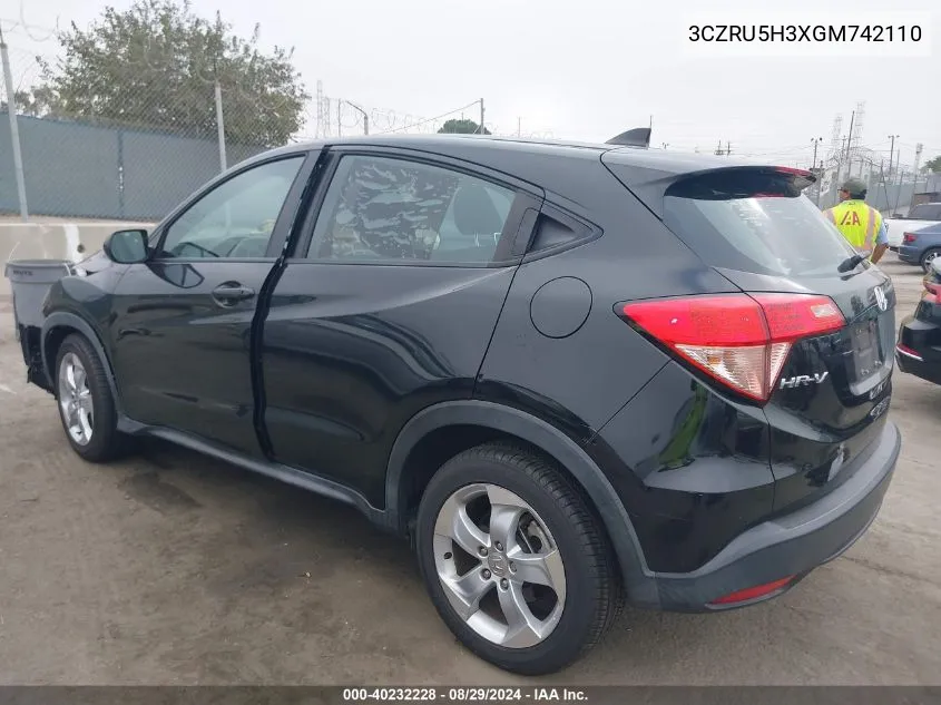 3CZRU5H3XGM742110 2016 Honda Hr-V Lx