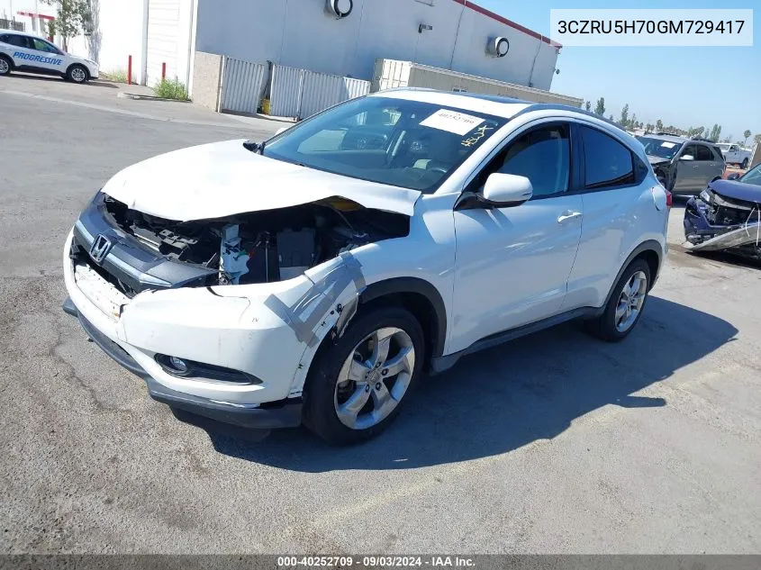 3CZRU5H70GM729417 2016 Honda Hr-V Ex-L