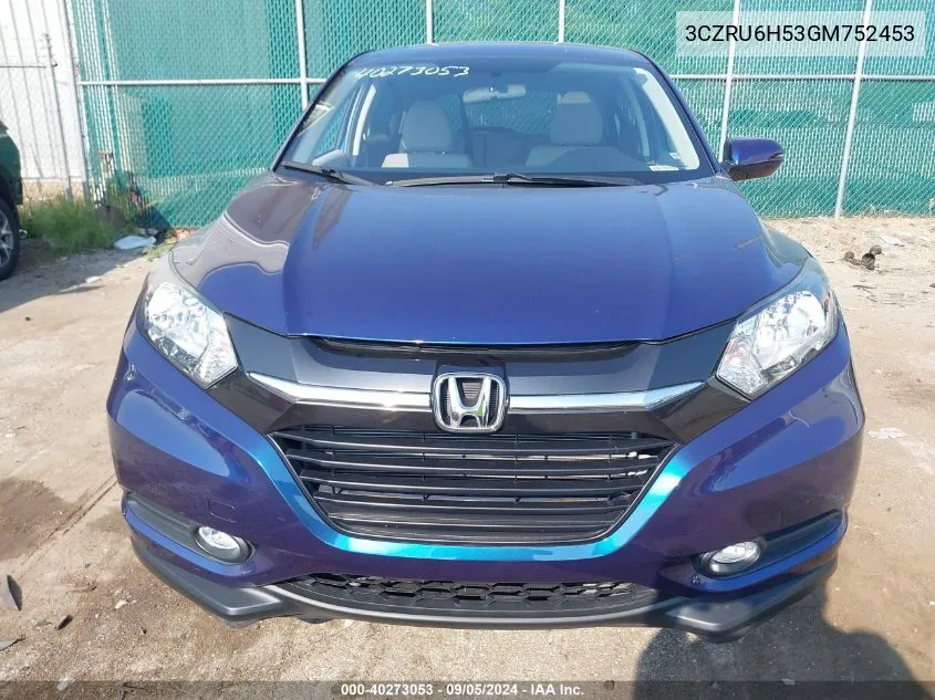 3CZRU6H53GM752453 2016 Honda Hr-V Ex