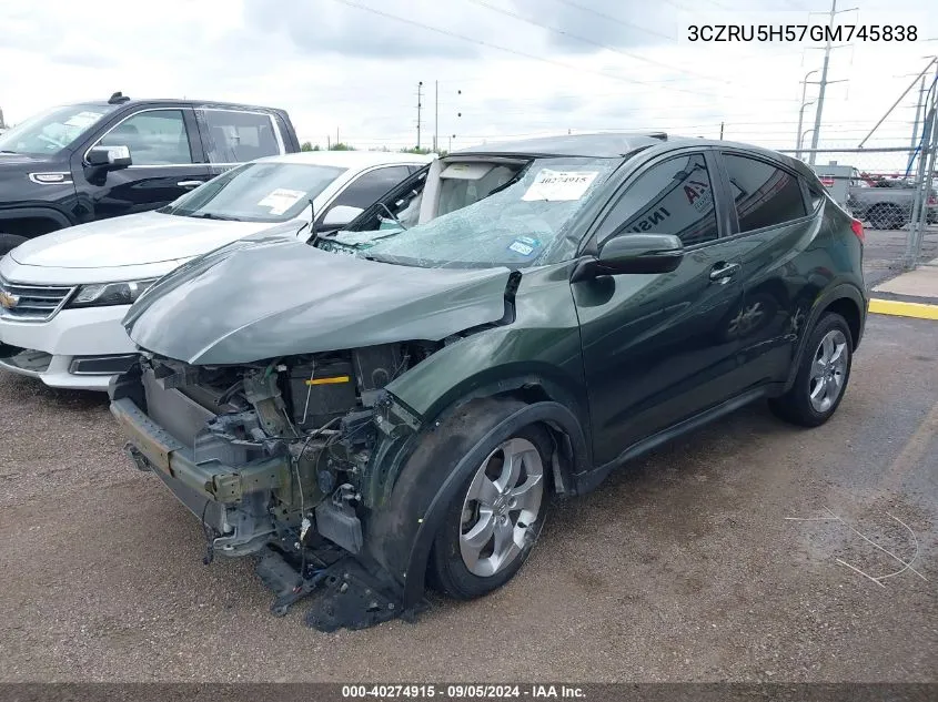 3CZRU5H57GM745838 2016 Honda Hr-V Ex