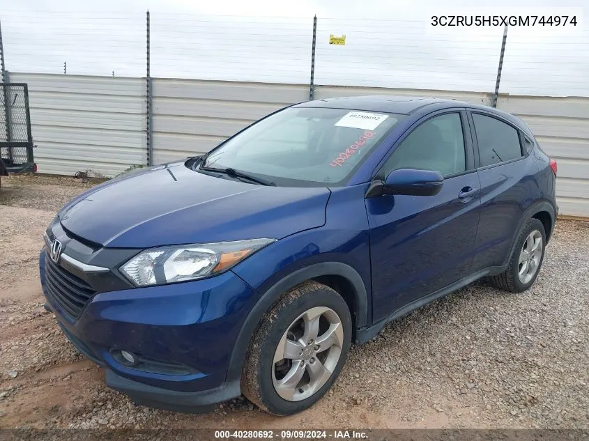 3CZRU5H5XGM744974 2016 Honda Hr-V Ex