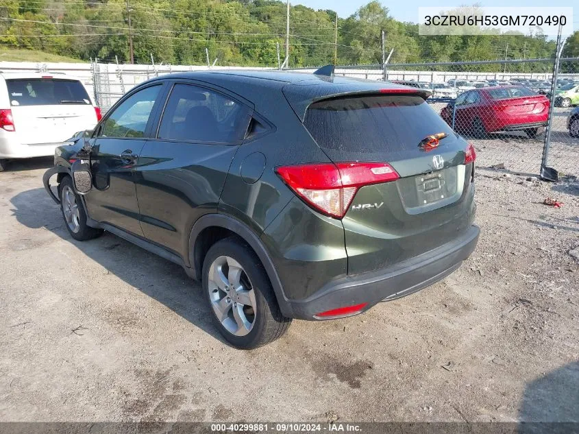 3CZRU6H53GM720490 2016 Honda Hr-V Ex