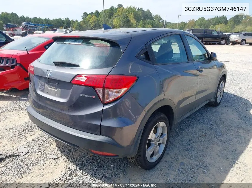 3CZRU5G37GM746147 2016 Honda Hr-V Lx