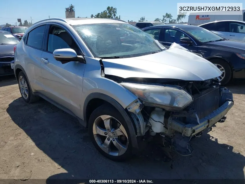 3CZRU5H7XGM712933 2016 Honda Hr-V Ex-L