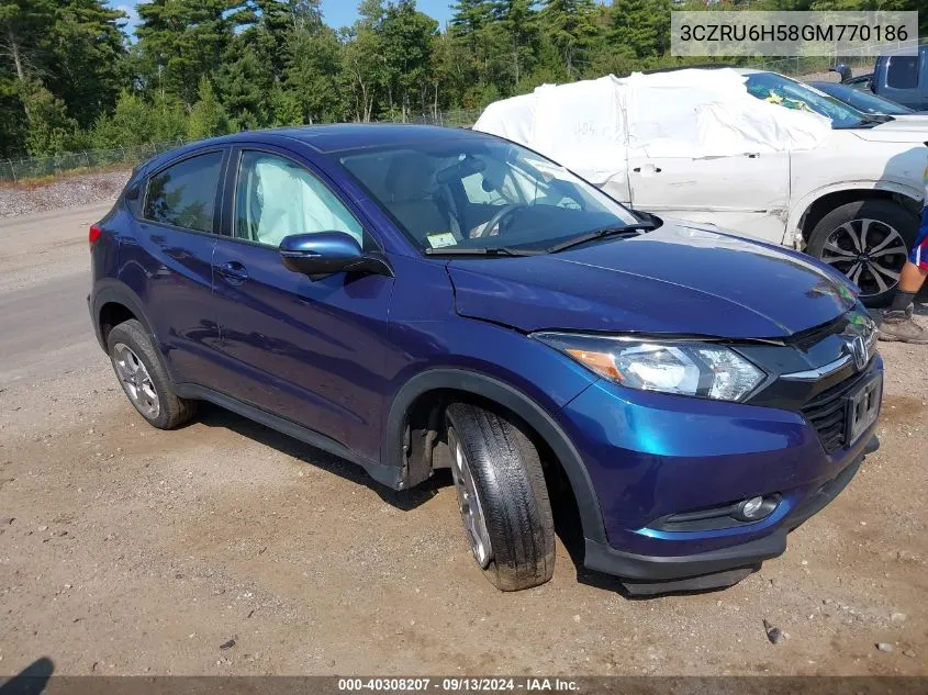 2016 Honda Hr-V Ex VIN: 3CZRU6H58GM770186 Lot: 40308207