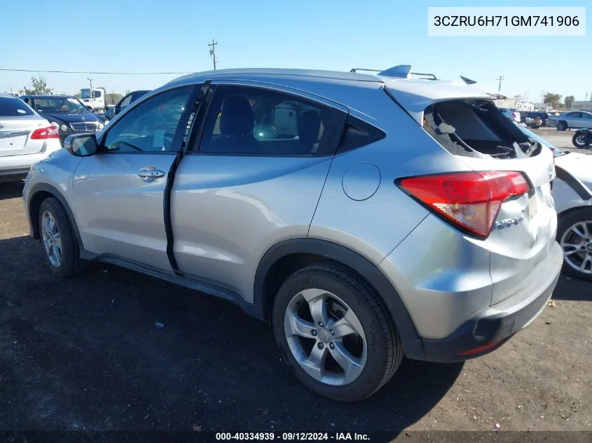 3CZRU6H71GM741906 2016 Honda Hr-V Exl