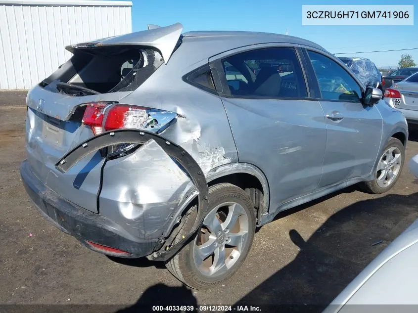 2016 Honda Hr-V Exl VIN: 3CZRU6H71GM741906 Lot: 40334939