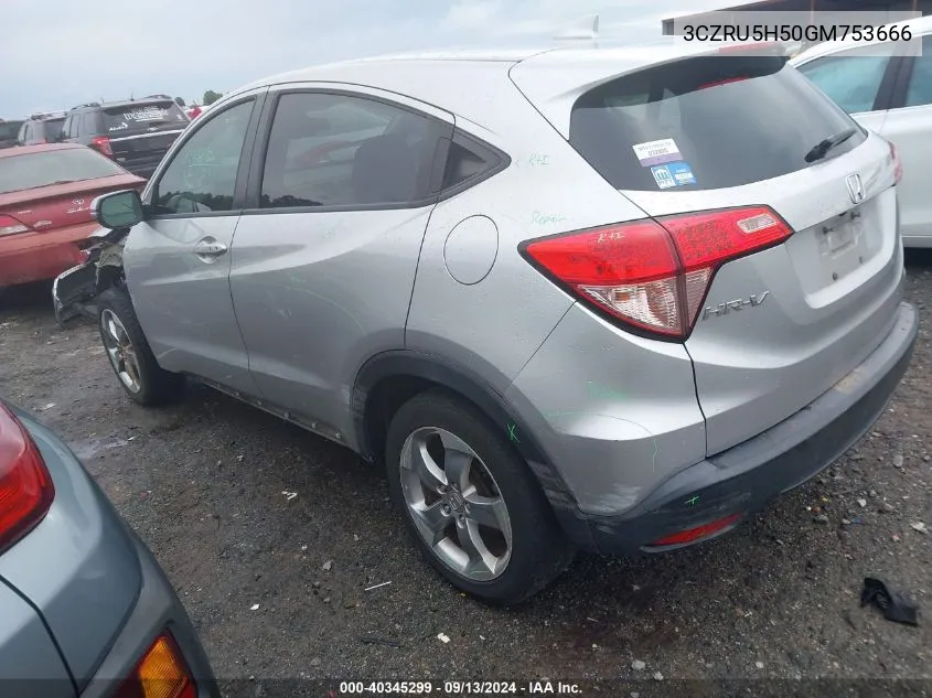 2016 Honda Hr-V Ex VIN: 3CZRU5H50GM753666 Lot: 40345299