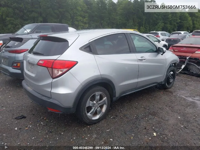 2016 Honda Hr-V Ex VIN: 3CZRU5H50GM753666 Lot: 40345299