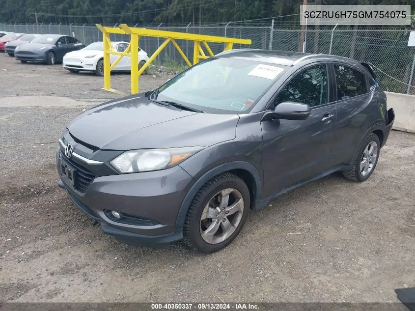 3CZRU6H75GM754075 2016 Honda Hr-V Ex-L