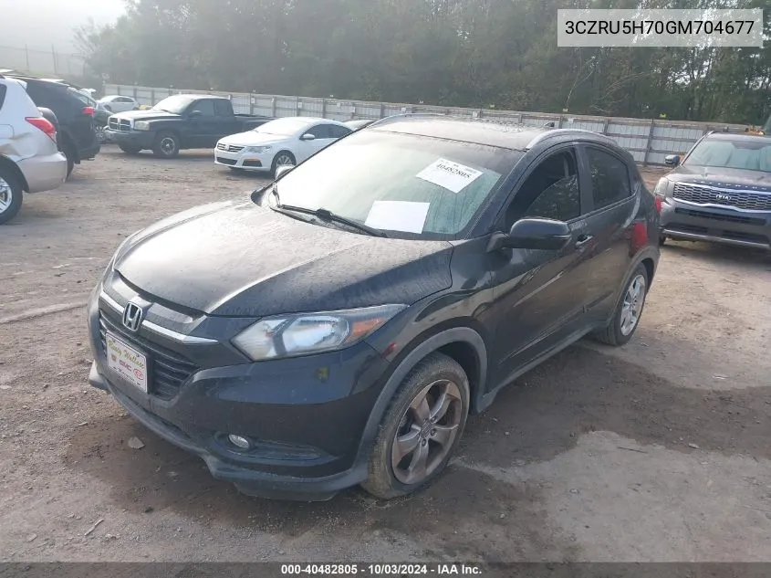 2016 Honda Hr-V Ex-L VIN: 3CZRU5H70GM704677 Lot: 40482805