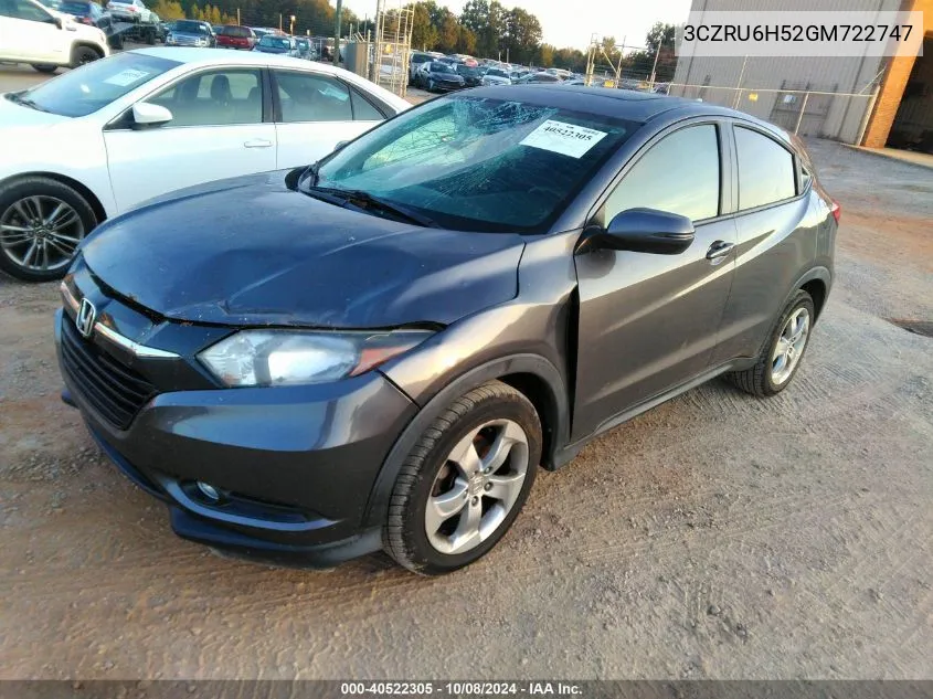 2016 Honda Hr-V Ex VIN: 3CZRU6H52GM722747 Lot: 40522305