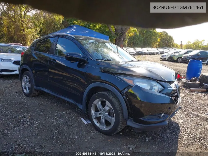 2016 Honda Hr-V Ex-L VIN: 3CZRU6H71GM761461 Lot: 40564146