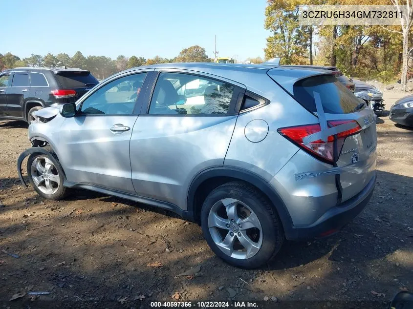 2016 Honda Hr-V Lx VIN: 3CZRU6H34GM732811 Lot: 40597366