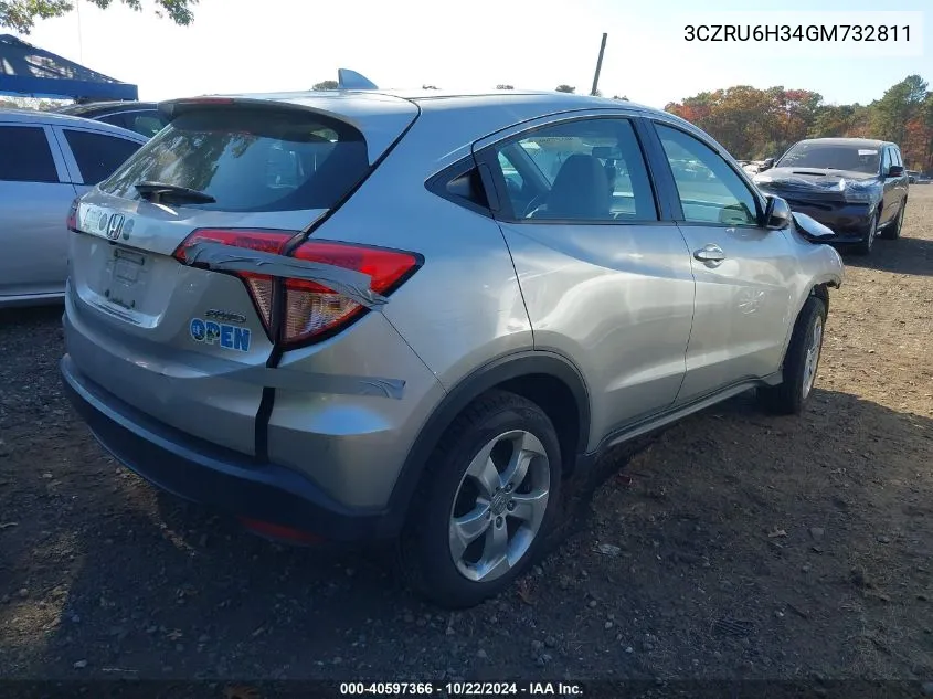 2016 Honda Hr-V Lx VIN: 3CZRU6H34GM732811 Lot: 40597366