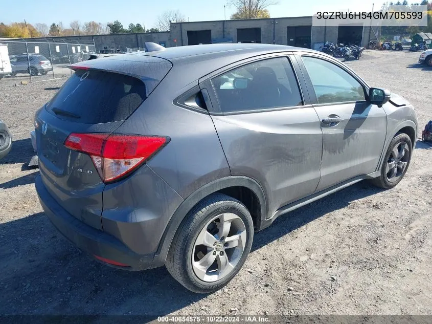 2016 Honda Hr-V Ex VIN: 3CZRU6H54GM705593 Lot: 40654575