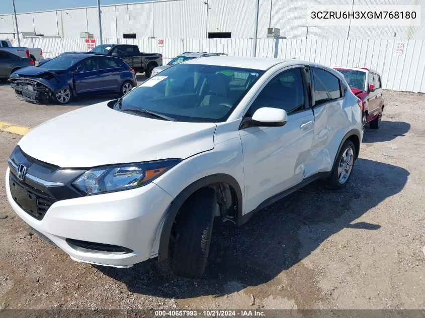 3CZRU6H3XGM768180 2016 Honda Hr-V Lx