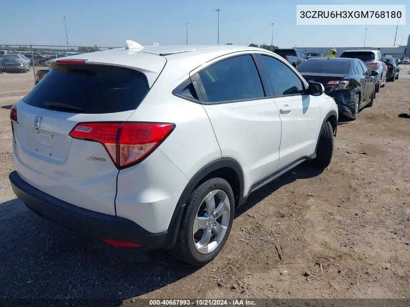 2016 Honda Hr-V Lx VIN: 3CZRU6H3XGM768180 Lot: 40657993