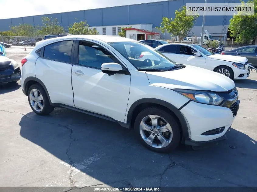 2016 Honda Hr-V Ex VIN: 3CZRU5H57GM738713 Lot: 40708206