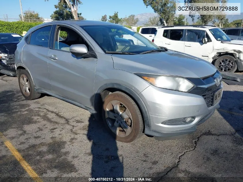 2016 Honda Hr-V Ex VIN: 3CZRU5H58GM729888 Lot: 40750212