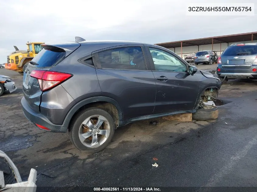 2016 Honda Hr-V Ex VIN: 3CZRU6H55GM765754 Lot: 40862561