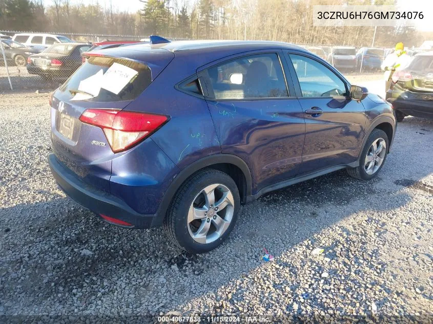 2016 Honda Hr-V Ex-L VIN: 3CZRU6H76GM734076 Lot: 40877638