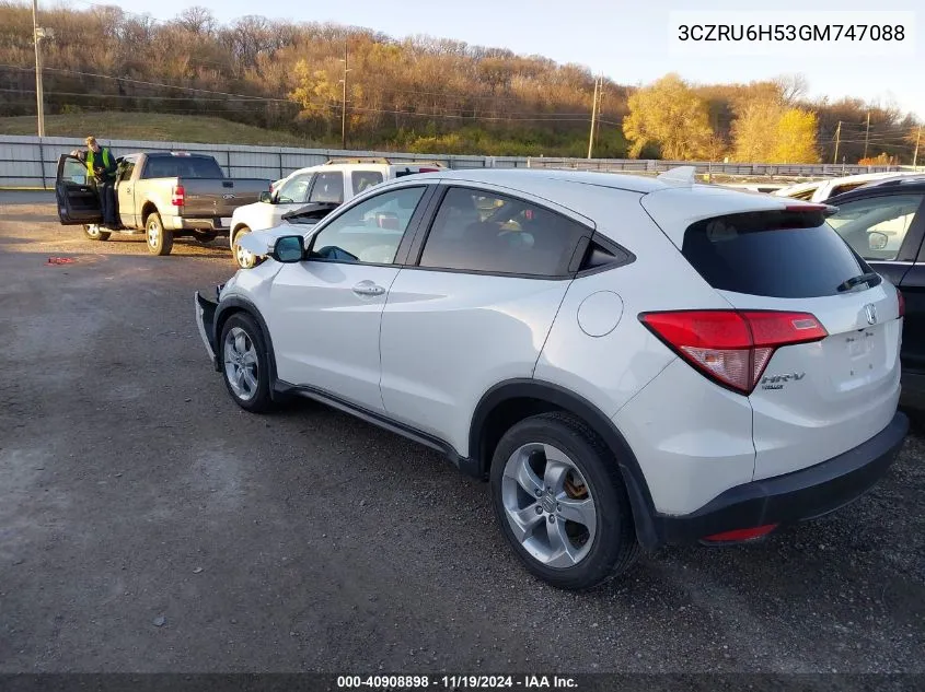 2016 Honda Hr-V Ex VIN: 3CZRU6H53GM747088 Lot: 40908898