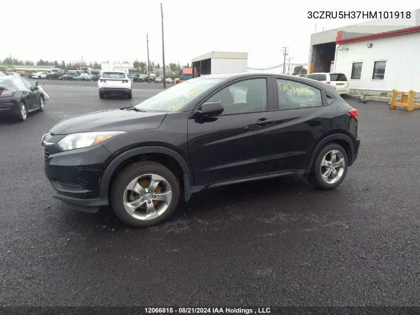 3CZRU5H37HM101918 2017 Honda Hr-V Lx