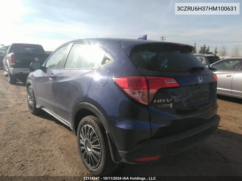 2017 Honda Hr-V Lx VIN: 3CZRU6H37HM100631 Lot: 12114247