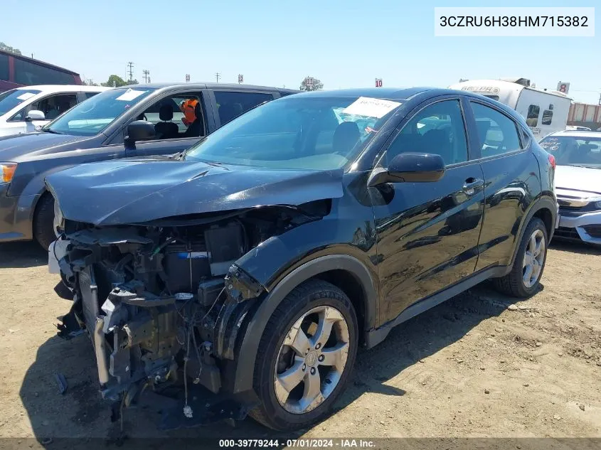 2017 Honda Hr-V Lx VIN: 3CZRU6H38HM715382 Lot: 39779244