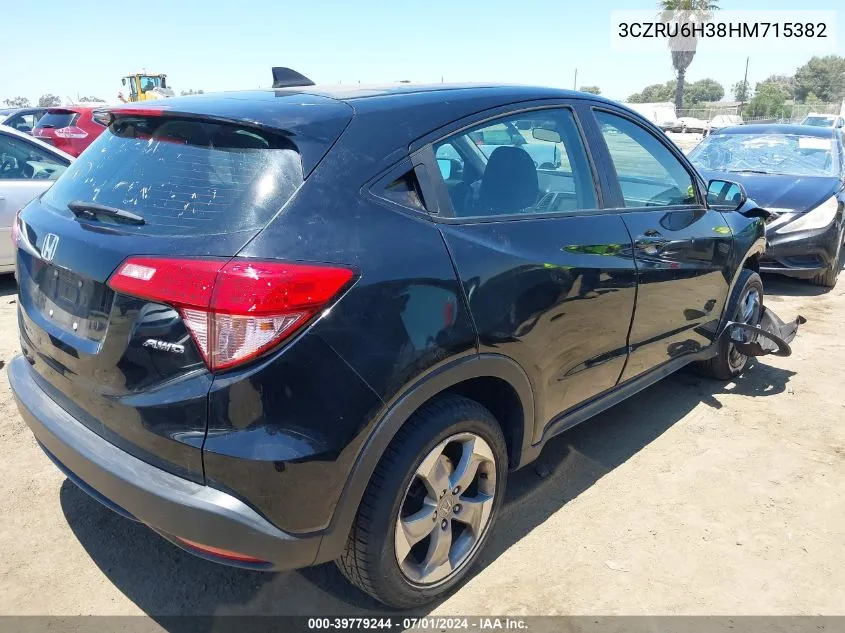 2017 Honda Hr-V Lx VIN: 3CZRU6H38HM715382 Lot: 39779244