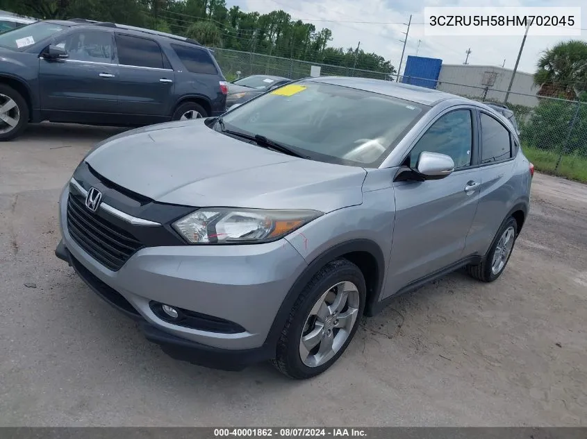 2017 Honda Hr-V Ex VIN: 3CZRU5H58HM702045 Lot: 40001862