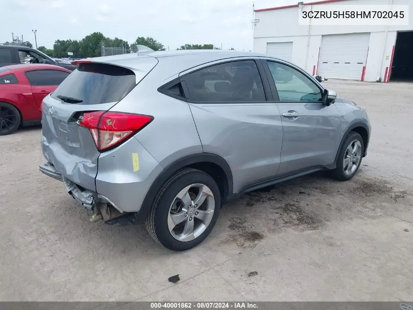 2017 Honda Hr-V Ex VIN: 3CZRU5H58HM702045 Lot: 40001862